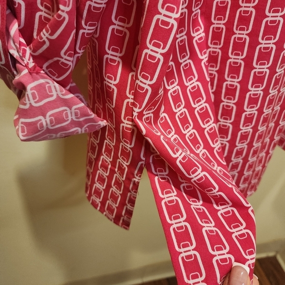 ELEMENTZ Women's Plus size Pink and.White button Down shirt 2X - Picture 11 of 15